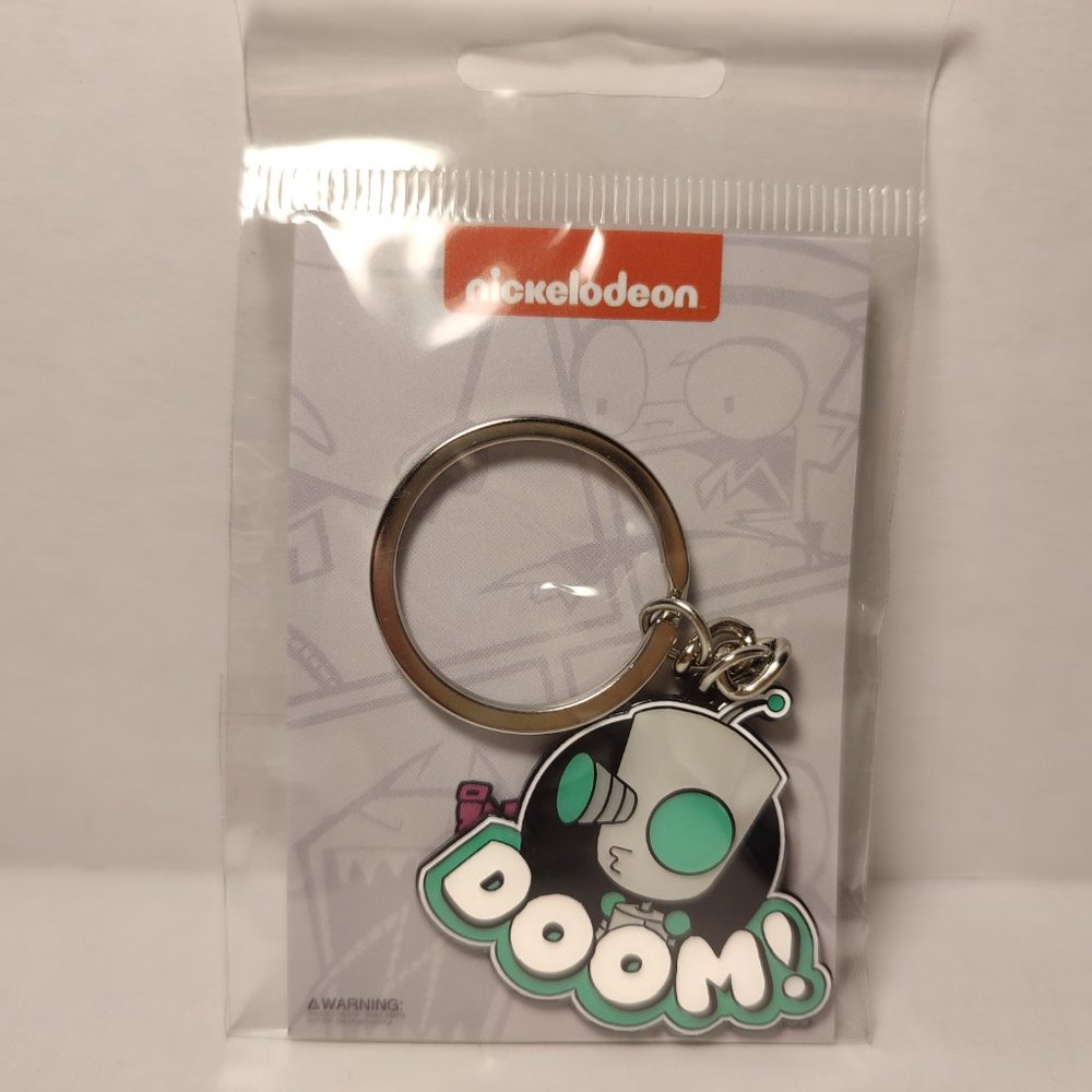Invader Zim Gir "DOOM" Metal Keychain - Picture 3 of 3